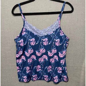 Lady Princess Floral Lace V-Neck Tank Top Cami 2X Whimsygoth Y2K Romance XXL